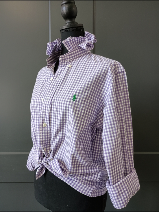 Ralph Lauren Tops - Upcycled Women's Ralph Lauren Ruffled Collar Shirt #051